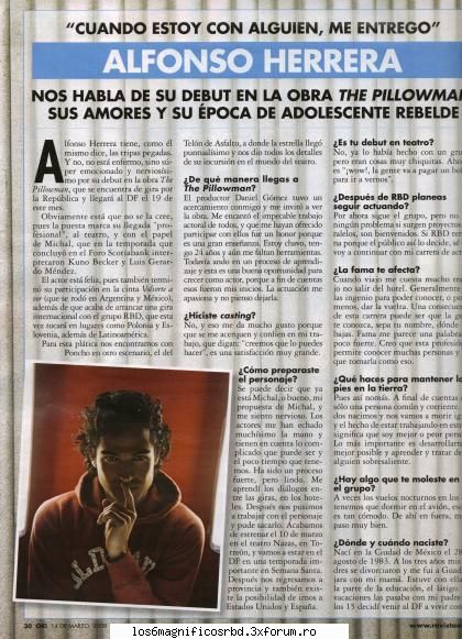 poncho in revista ok - deea_rbd - ALFONSO HERRERA